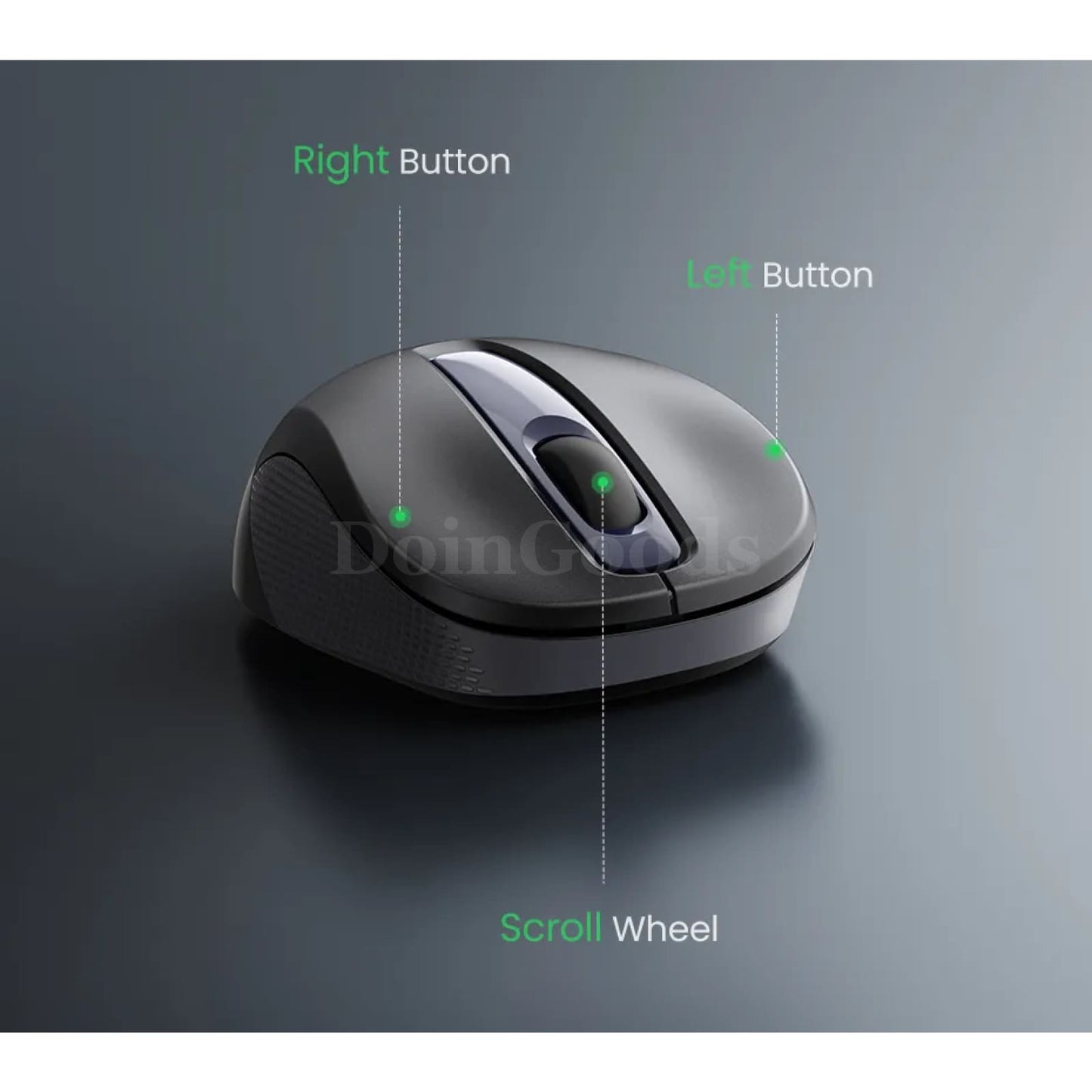 Ugreen Wireless Mouse Ergonomic Silent Click 2400 Dpi For Macbook Tablet Pc 301635