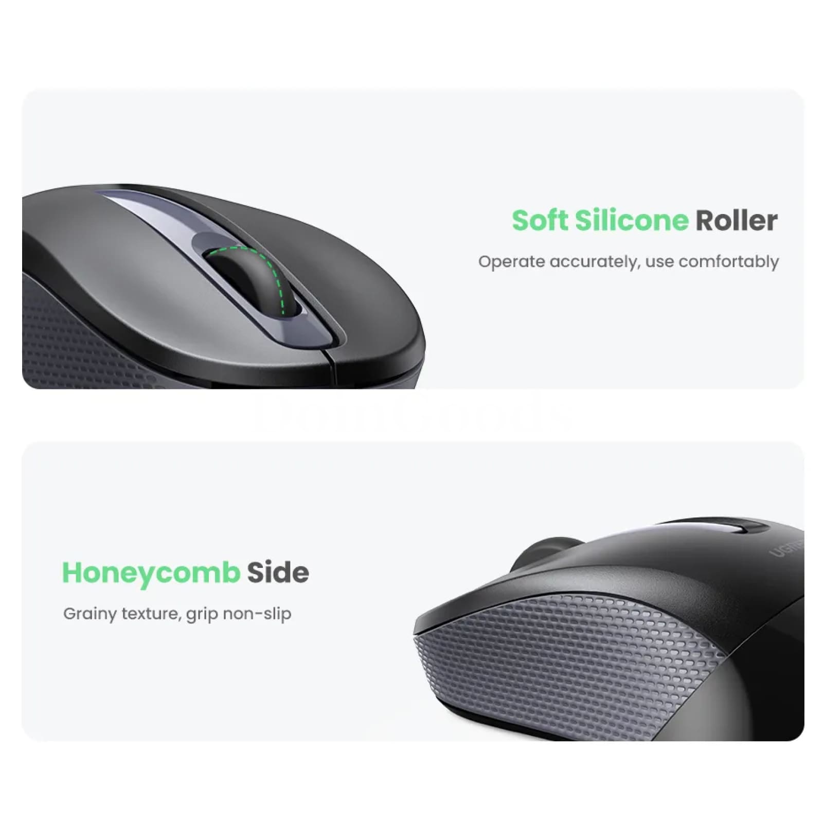 Ugreen Wireless Mouse Ergonomic Silent Click 2400 Dpi For Macbook Tablet Pc 301635