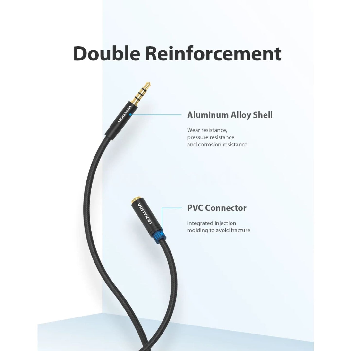 Vention 3.5Mm Aux Extension Cable - For Car Laptop Mini Pc Tv Xiaomi Huawei Stereo Headphone And