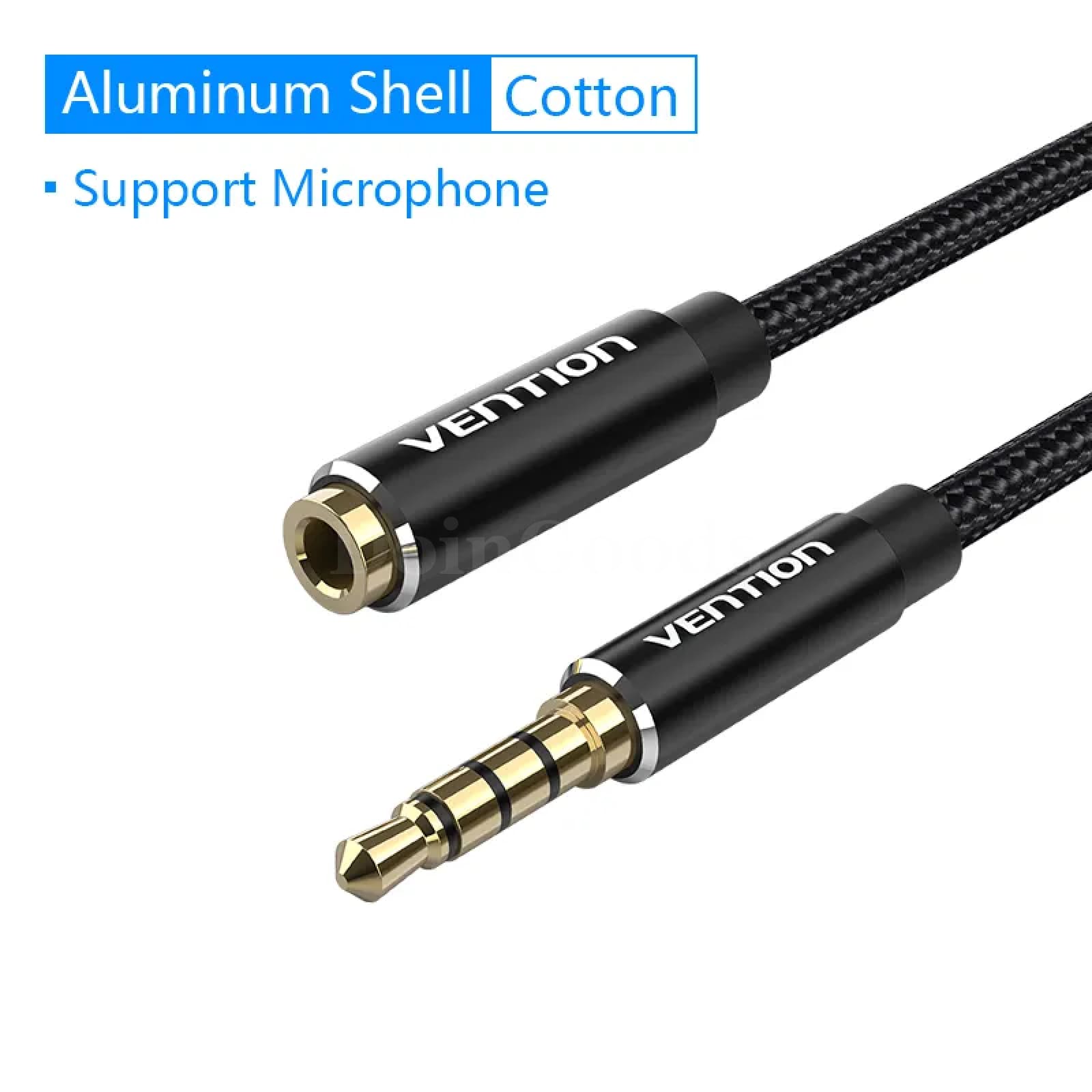 Vention 3.5Mm Aux Extension Cable - For Car Laptop Mini Pc Tv Xiaomi Huawei Stereo Headphone And