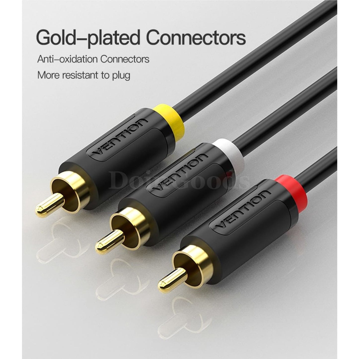 Vention 3 Rca To Gold Plated Male Av 1M 1.5M 2M Connector Video Cable 536610