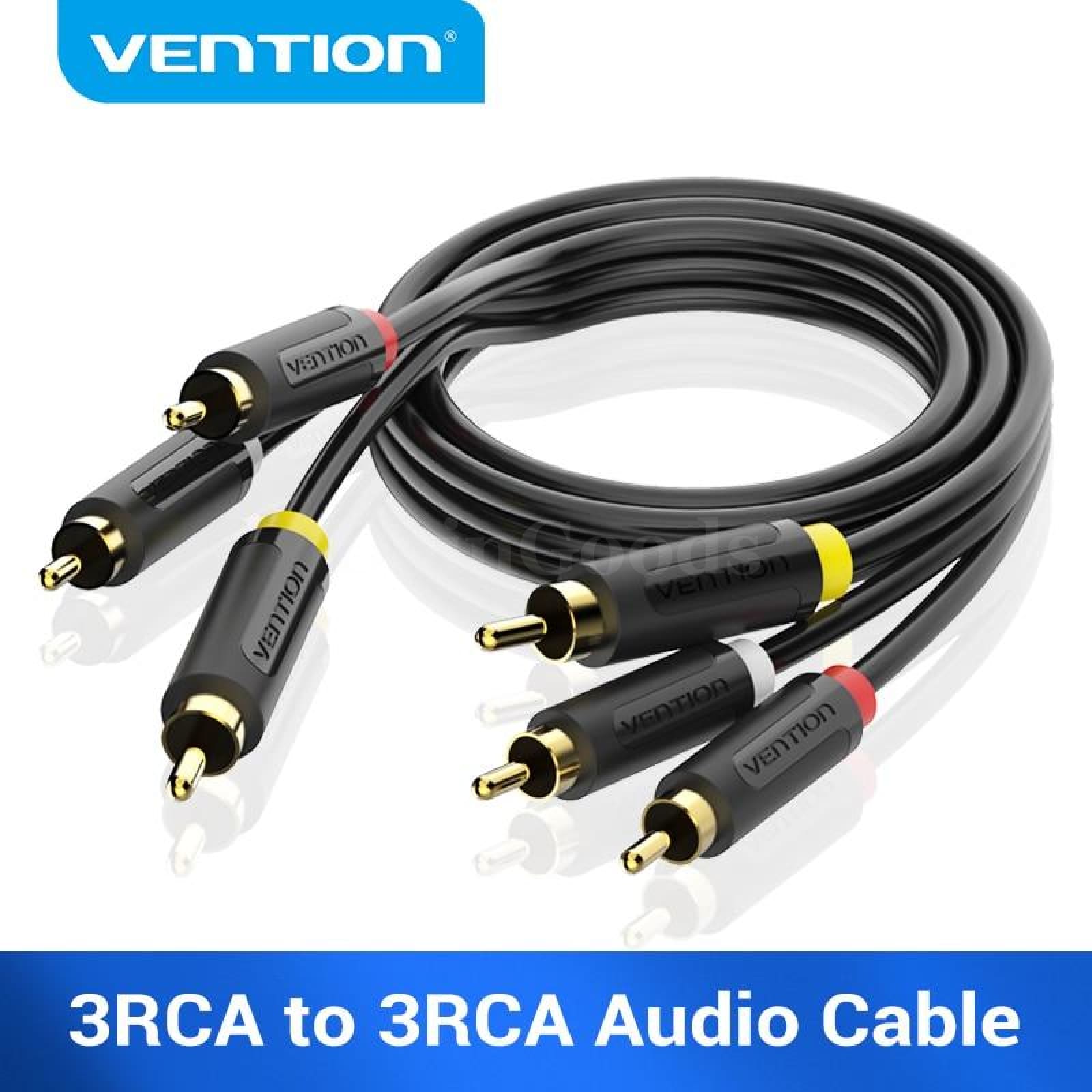 Vention 3 Rca To Gold Plated Male Av 1M 1.5M 2M Connector Video Cable 536610