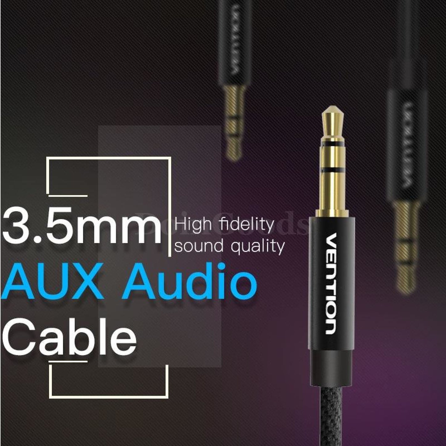 Vention Aux 3.5Mm Audio Jack Male To Headphone Stereo For Car Iphone Cord Cable 536610