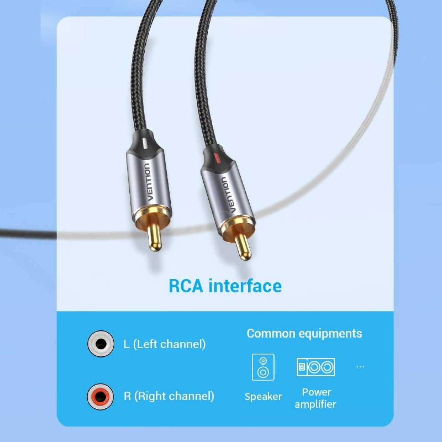 Vention Rca 3.5 To Audio Jack For Phone Edifer Home Theater Dvd Male Aux Cable 536610